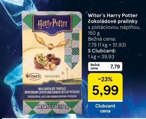 Witor's Harry Potter čokoládové pralinky