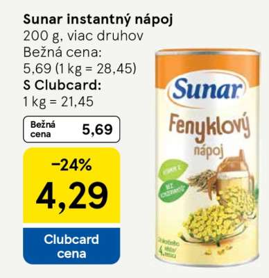 Sunar instantný nápoj