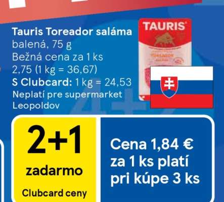 TAURIS TOREÁDOR SALÁMA