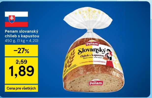Penam slovanský chlieb s kapustou