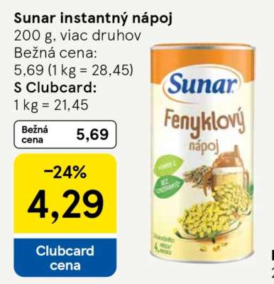 Sunar instantný nápoj