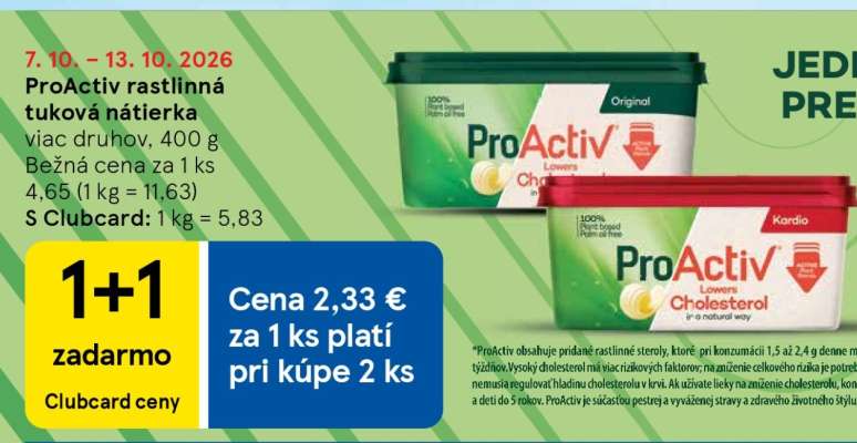 ProActiv rastlinná tuková nátierka