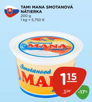 TAMI MANA SMOTANOVÁ NÁTIERKA