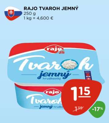 RAJO TVAROH JEMNÝ