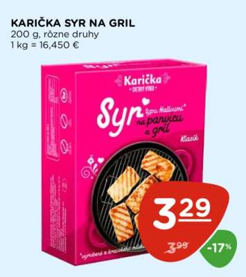 KARIČKA SYR NA GRIL