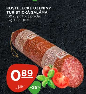 KOSTELECKÉ UZENINY TURISTICKÁ SALÁMA