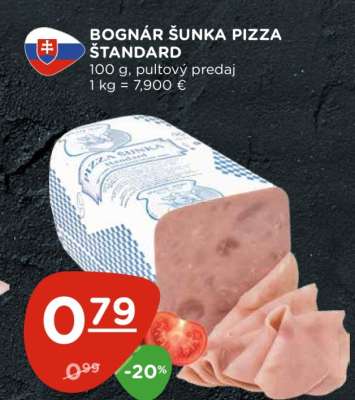 BOGNÁR ŠUNKA PIZZA ŠTANDARD