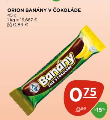 ORION BANÁNY V ČOKOLÁDE
