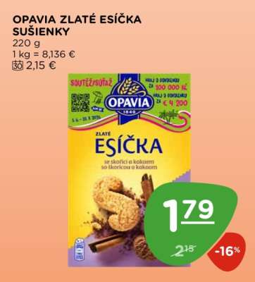 OPAVIA ZLATÉ ESÍČKA SUŠIENKY