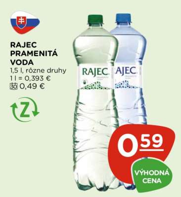 RAJEC Pramenitá voda