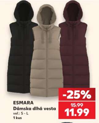 ESMARA Dámska dlhá vesta