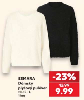 ESMARA Dámsky plyšový pulóver