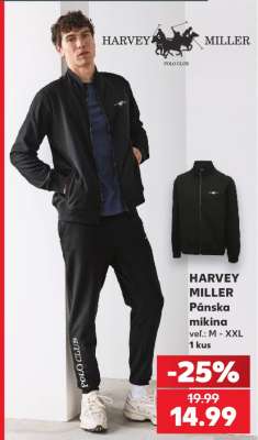 HARVEY MILLER Pánska mikina