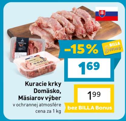 Kuracie krky Domäsko, Mäsiarov výber