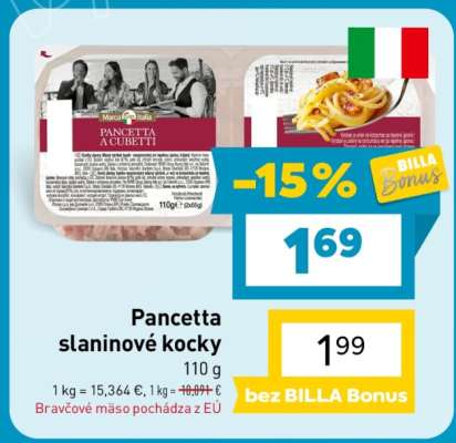 Pancetta slaninové kocky