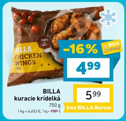 BILLA kuracie krídelká