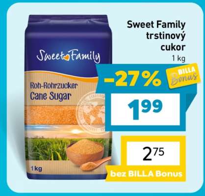 Sweet Family trstinový cukor 1 kg