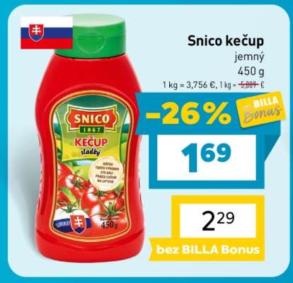 Snico kečup jemný 450 g