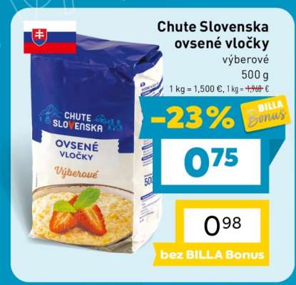 Chute Slovenska ovsené vločky