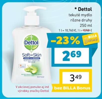 Dettol tekuté mydlo rôzne druhy 250 ml