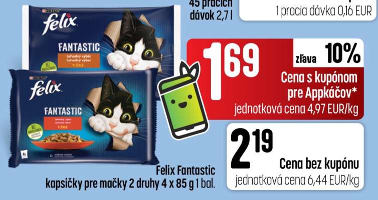 Felix Fantastic kapsičky pre mačky 2 druhy 4 x 85 g 1 bal.