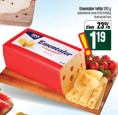 Ementaler tehla 100 g