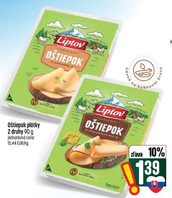 Oštiepok plátky