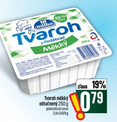 Tvaroh měkký odtučněný 250 g