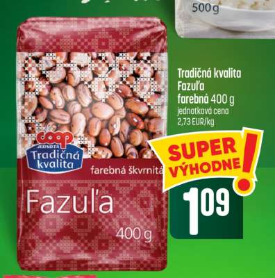 Tradičná kvalita Fazuľa farebná 400 g