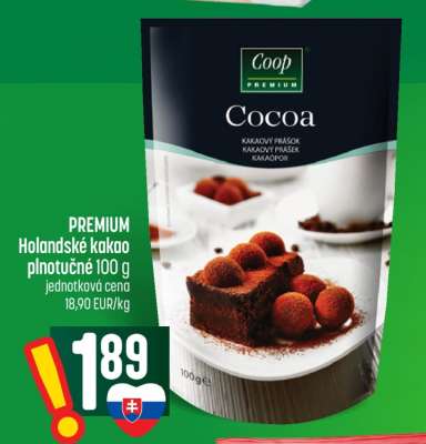 PREMIUM Holandské kakao plnotučné 100 g