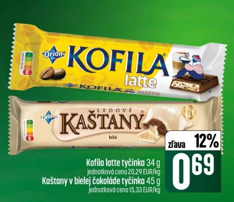 Kofila latte tyčinka 34 g