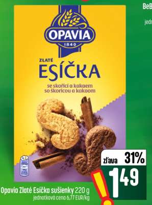 Opavia Zlaté Esíčka sušienky 220 g