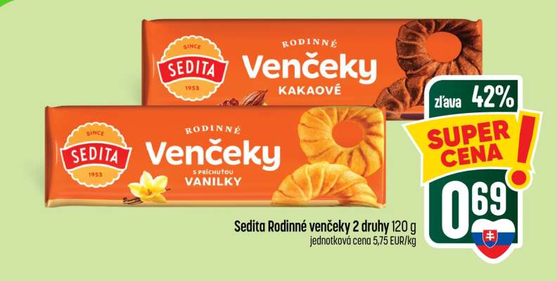 Sedita Rodinné venčeky 2 druhy 120 g