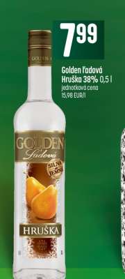 Golden ľadová Hruška 38% 0,5 l