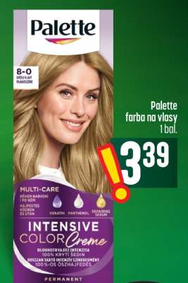 Palette farba na vlasy