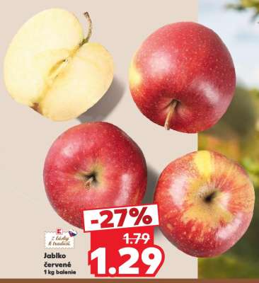 Jablko červené 1 kg balenie