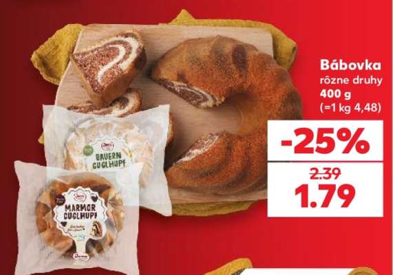 Bábovka rôzne druhy