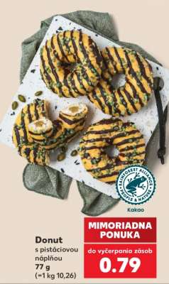 Donut s pistáciovou náplňou