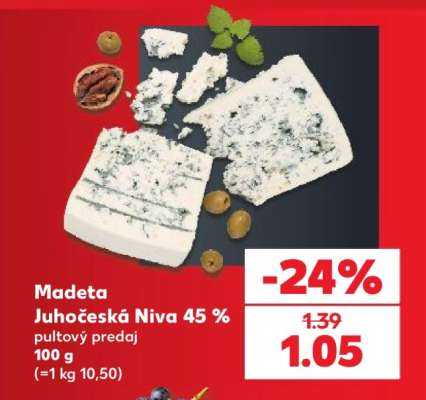 Madeta Juhočeská Niva 45 %