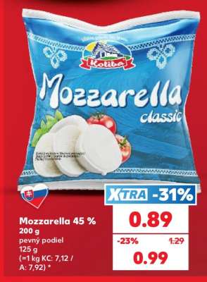 Mozzarella 45 %