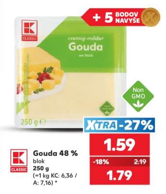 Gouda 48 % blok
