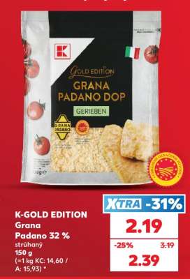 K-GOLD EDITION Grana Padano 32 %