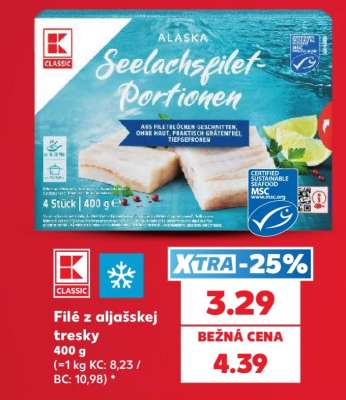 Filé z aljašskej tresky