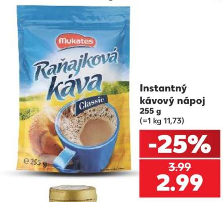 Instantný kávový nápoj 255 g