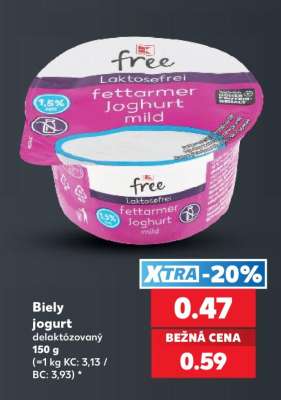Biely jogurt delaktózovaný 150 g