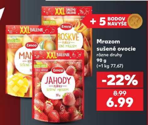 Mrazom sušené ovocie