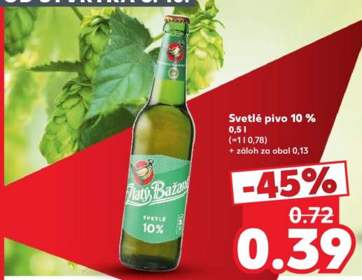 Svetlé pivo 10 %
