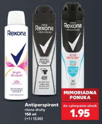 Antiperspirant rôzne druhy 150 ml
