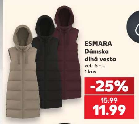ESMARA Dámska dlhá vesta