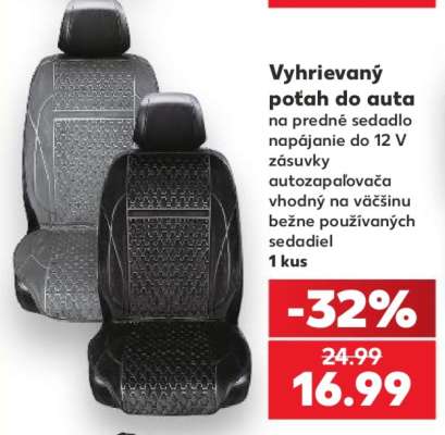 Vyhrievaný poťah do auta